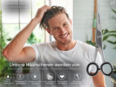 ICE Friseurschere Haarschere Mikroverzahnung 5 ICE Tempered Stainless Steel