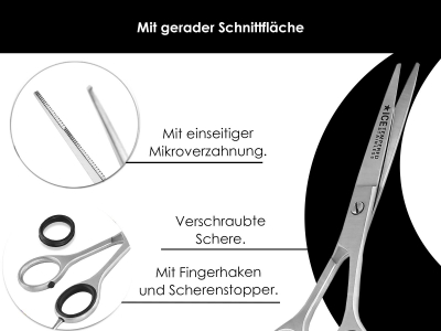 Hundehaarschere Fellschere 7 Zoll