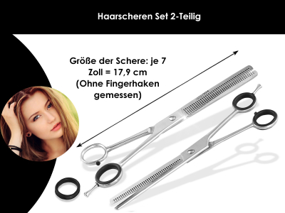 Haarscheren Set mit Modellierschere und Effilierschere 8 Zoll 20,5 cm Extra groe Scheren mit langer Schnittflche
