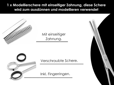 Haarscheren Set mit Modellierschere und Effilierschere 8 Zoll 20,5 cm Extra groe Scheren mit langer Schnittflche