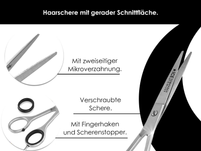 Haarschere 2x Mikroverzahnt 5.5 Zoll ICE-STAINLESS