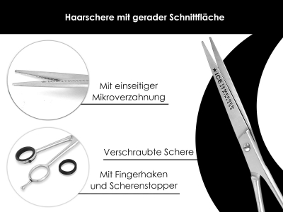 Haarschneideschere 2x Fein-Verzahnung 7 Zoll Rostfreies Edelstahl