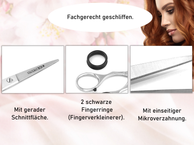 Haarschere Friseurschere Bartschere 5 Zoll 12,7 cm mit Mikroverzahnung