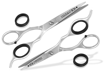 Ergo Schere Bartschere Haarscheren-Set 5 + 5,5 Zoll 2-Teilig mit Mikroverzahnung