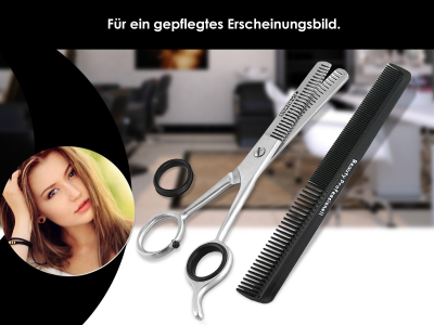 Effilierschere 5.5 Zoll 13,97 cm 2-Seitig mit Kamm Haarscheren Set 2-Teilig