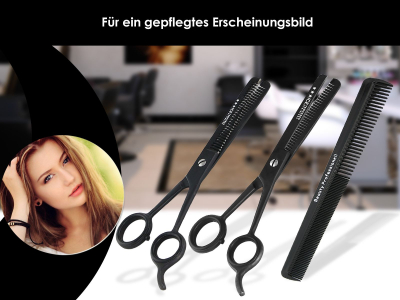 Effilierschere & Modellierschere Set 5.5/6 Zoll mit Kamm