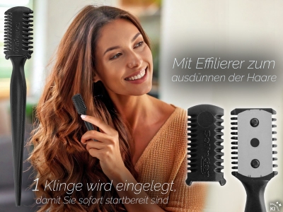 Friseurschere Bartschere 5 Zoll + Effilierkamm aus Solingen