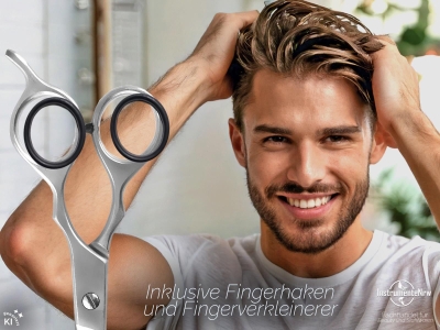 Friseurschere Bartschere 5 Zoll + Effilierkamm aus Solingen
