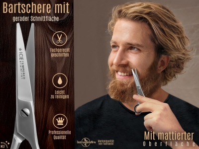 Friseur-Haarschere 2-Seitig Mikroverzahnt 5 Zoll ICE-Edelstahl