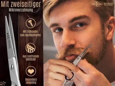 Friseur-Haarschere 2-Seitig Mikroverzahnt 5 Zoll ICE-Edelstahl