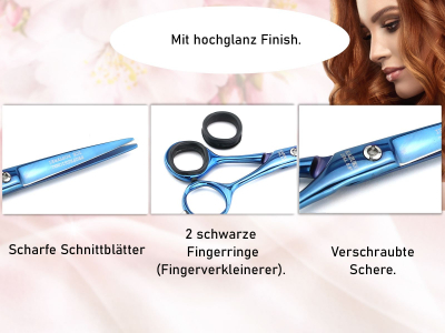 Friseurschere Haarschere Titan Extra Scharf 5,5 Zoll fr Damen und Herren