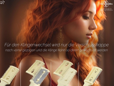 Effilierer Ausd�nn Kamm Effiliermesser Haarpflege zum Ausd�nnen und Schneiden von Haaren mit 10 Ersatzklingen