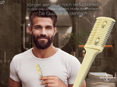 Effiliermesser Effilierer Haar Messer zum Ausd�nnen und Schneiden von Haaren mit 100 Ersatzklingen