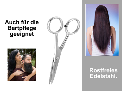 Kleine Haarschere Bartschere 10,5 cm Edelstahl Rostfrei