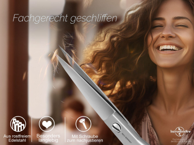 Haarschneideschere Friseurschere 15,5 cm aus rostfreiem Edelstahl