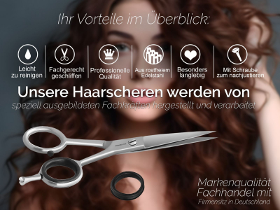 Haarschneideschere Friseurschere 15,5 cm aus rostfreiem Edelstahl
