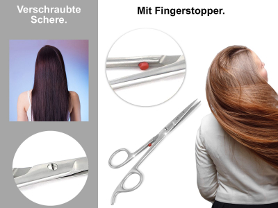Haarschere Friseurschere Ergo 5,5 Zoll Haarschneideschere mit Scharfem und Pr�zisem Schnitt f�r einen perfekten Haarschnitt Rostfrei Edelstahl