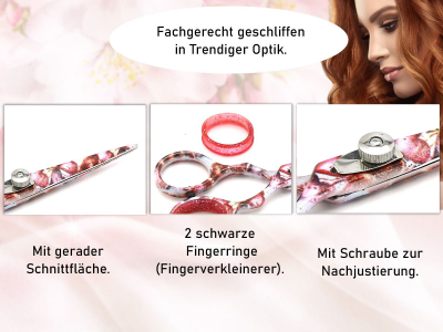 Haarschere Friseurschere 5,5 Zoll Haarschneideschere mit Scharfem Schnitt zum przisen Schneiden und Stylen von Haaren