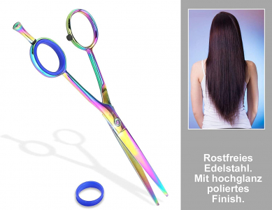 Haarschere Friseurschere Titan aus rostfreiem Edelstahl Frisierschere mit Extra Scharfer Schneide fr einen przisen Haarschnitt 5,5 Zoll