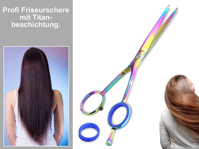 Haarschere Friseurschere Titan aus rostfreiem Edelstahl Frisierschere mit Extra Scharfer Schneide fr einen przisen Haarschnitt 5,5 Zoll