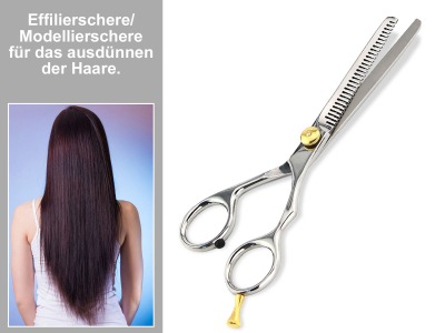 Haarschere Modellierschere Edelstahl Rostfrei mit Hochglanz Finish