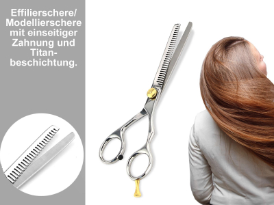 Haarschere Modellierschere Edelstahl Rostfrei mit Hochglanz Finish