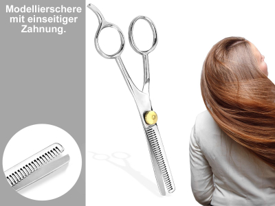 Modellierschere Friseurschere einseitige Zahnung 14,5 cm