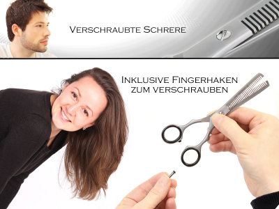 Profi Friseurschere Effilierschere Modellierschere Edelstahl Rostfrei Haarschneideschere mit Scharfer Schneide fr ein perfekten Haarschnitt 6,5 Zoll