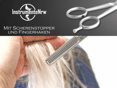 Effilierschere aus Solingen Haarschere Friseur Schere mit Scharfer Zweiseitiger Zahnung Made in Germany Haarschneideschere 15,24 cm aus Hochwertigem Rostfreiem Edelstahl zum Ausdnnen der Haare