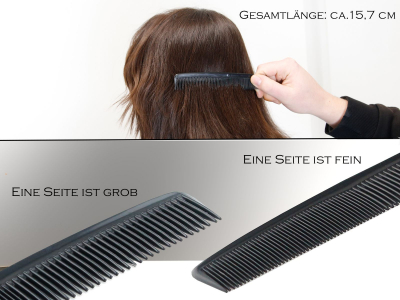 Kamm Haarschneidekamm Mnner und Frauen Haarkamm Frisierkamm Proffessioneller Taschenkamm - Bruchfest - Zum Haare schneiden - Hair Comb (Schwarz 2)