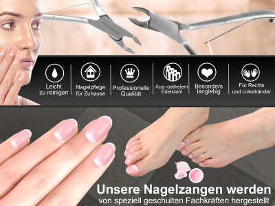 Nagelhautzange Hautzange mit 0,5 cm Schnitt - Rostfreies Edelstahl fr die Nagelhautentfernung