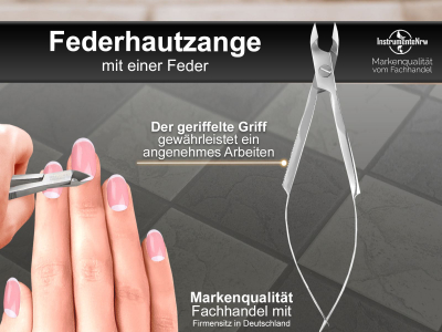 Profi Feder-Hautzange Nagelhautzange INOX