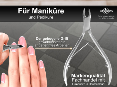 Nagelhautschere Nagelhautzange Hautzange Hautschneider mit Doppelfeder und 3 mm Schnitt - Manikre Zange fr die Nagelhautentfernung aus Rostfreiem Edelstahl