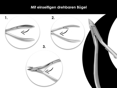 Przision Nagelhautzange Hautzange Excellent-Solingen mit 7 mm Schnittflche aus Edelstahl