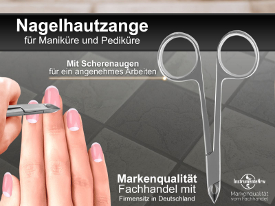 Nagelhautzange mit Scherengriff Edelstahl Rostfrei 8 cm