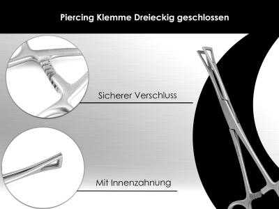 Piercingklemme Dreieck geschloen