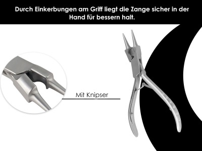 Rundzange mit Knipser 14 cm