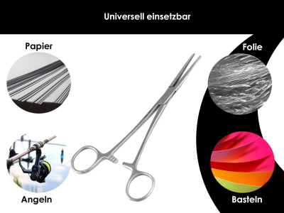 Klemme gerade 16 cm mit Zahnung