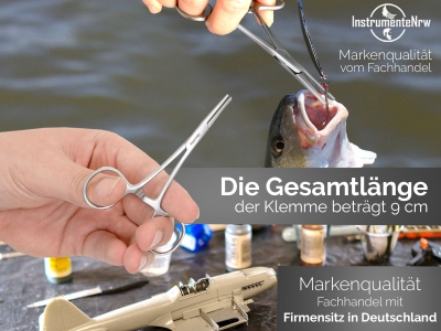 Klemme Angelklemme 9 cm aus Rostfreiem Edelstahl