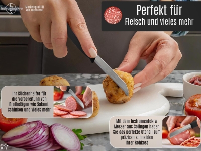 Gem�semesser Obstmesser Sch�lmesser aus Solingen K�chenmesser Schwarz Made in Germany Universal Messer mit Scharfer Klinge aus Rostfreiem Edelstahl Sp�lmaschinen geeignet - Lang