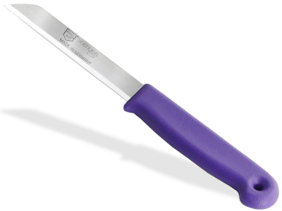 Gemsemesser Obstmesser Schlmesser aus Solingen Kchenmesser Universal Messer Lila - Lang Gezahnt
