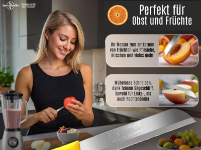 K�chenmesser 4er Set Gem�semesser aus Solingen Obstmesser Sch�lmesser mit Extra Scharfer und Pr�ziser Gezahnter Klinge aus Rostfreiem Edelstahl Allzweckmesser Kleines Messer Gelb Sp�lmaschinengeeignet 18 cm