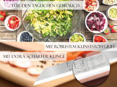 Obstmesser Set 4-Teilig Gemsemesser aus Solingen 16 cm