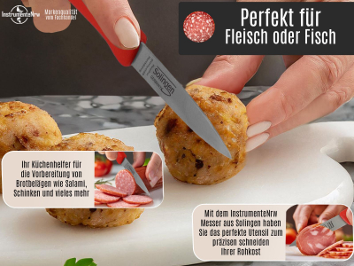 2-Teiliges Gemsemesser Set aus Solingen Obstmesser Mittelspitz Edelstahl Rostfrei