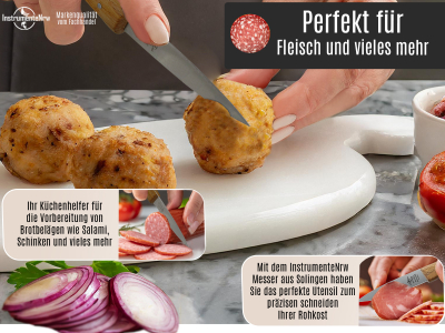 Gem�semesser aus Solingen 2er Sch�lmesser Set mit Buchenholzgriff Universal Messer mit Extra Scharfer Rostfreier Messerklinge Allzweckmesser K�chenmesser f�r einen pr�zisen Schnitt