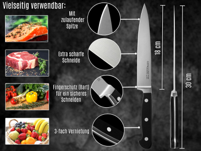 Filetiermesser Solingen Filiermesser Made in Germany Kchenmesser Geschmiedet mit Extra Scharfer Flexibler Messerklinge Kochmesser Edelstahl Rostfrei 30 cm