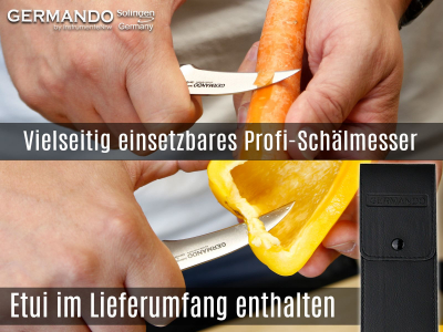 Schlmesser Solingen Gemsemesser Vogelschnabel Tourniermesser Geschmiedet aus Rostfreiem Edelstahl Made in Germany Universal Messer 17,5 cm