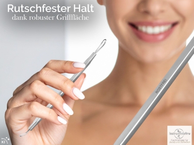 Komedonenquetscher 2 Schlaufen aus Edelstahl