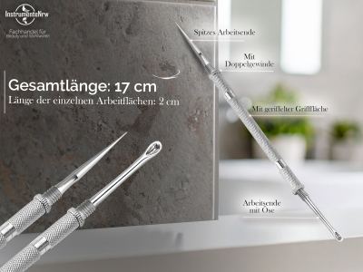 Mitesserausquetscher Mitesser Mitessernadel schraubbar