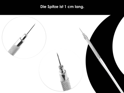 Kosmetik-Instrumenten Set 2-Teilig Komedonenquetscher 2 Schlaufen + Milienmesser